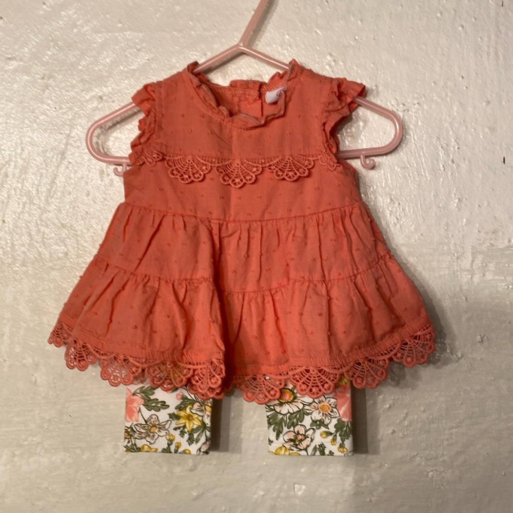 Little Lass Baby 2-piece outfit. Top and tights.